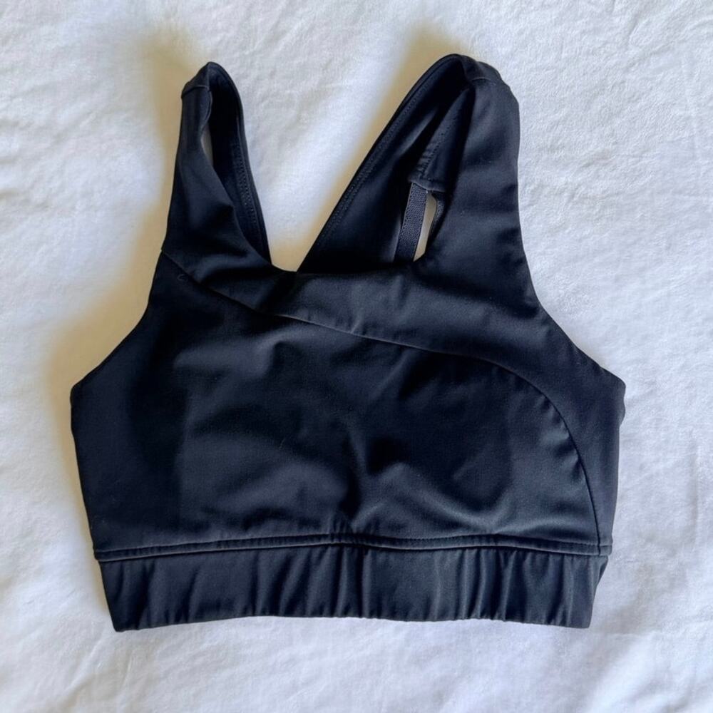 Gymshark Black Cross Back Sports Bra Underband Workout Gym Top XS XSmall